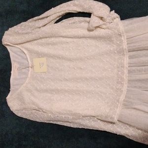 A'reve | Sweater With Lace Trim Cream Size M